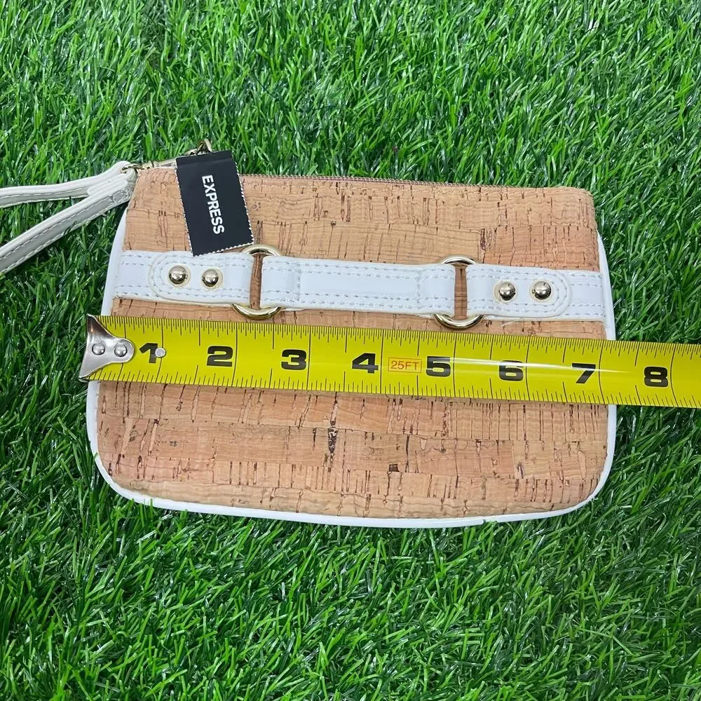 Express Cork White Wristlet‎ Zipper Bag